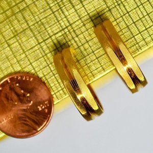 Vintage Gold Clip On Hoops